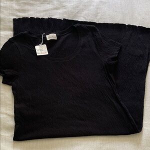 Black Midi Dress Organic Cotton